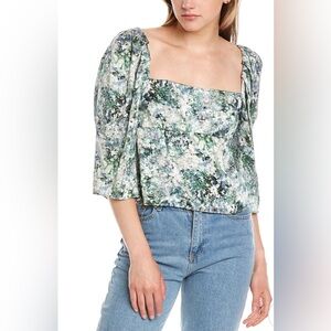NWOT Vince Painted Floral Top in Size 10💕